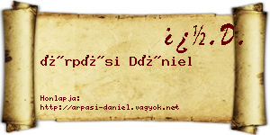 Árpási Dániel névjegykártya